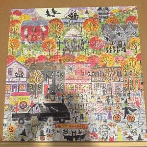 Colorful Halloween Jigsaw Puzzle. Cross Posted